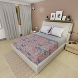 Sábana ajustable Romantic Due para cama doble estampada microfibra 140x190 cm