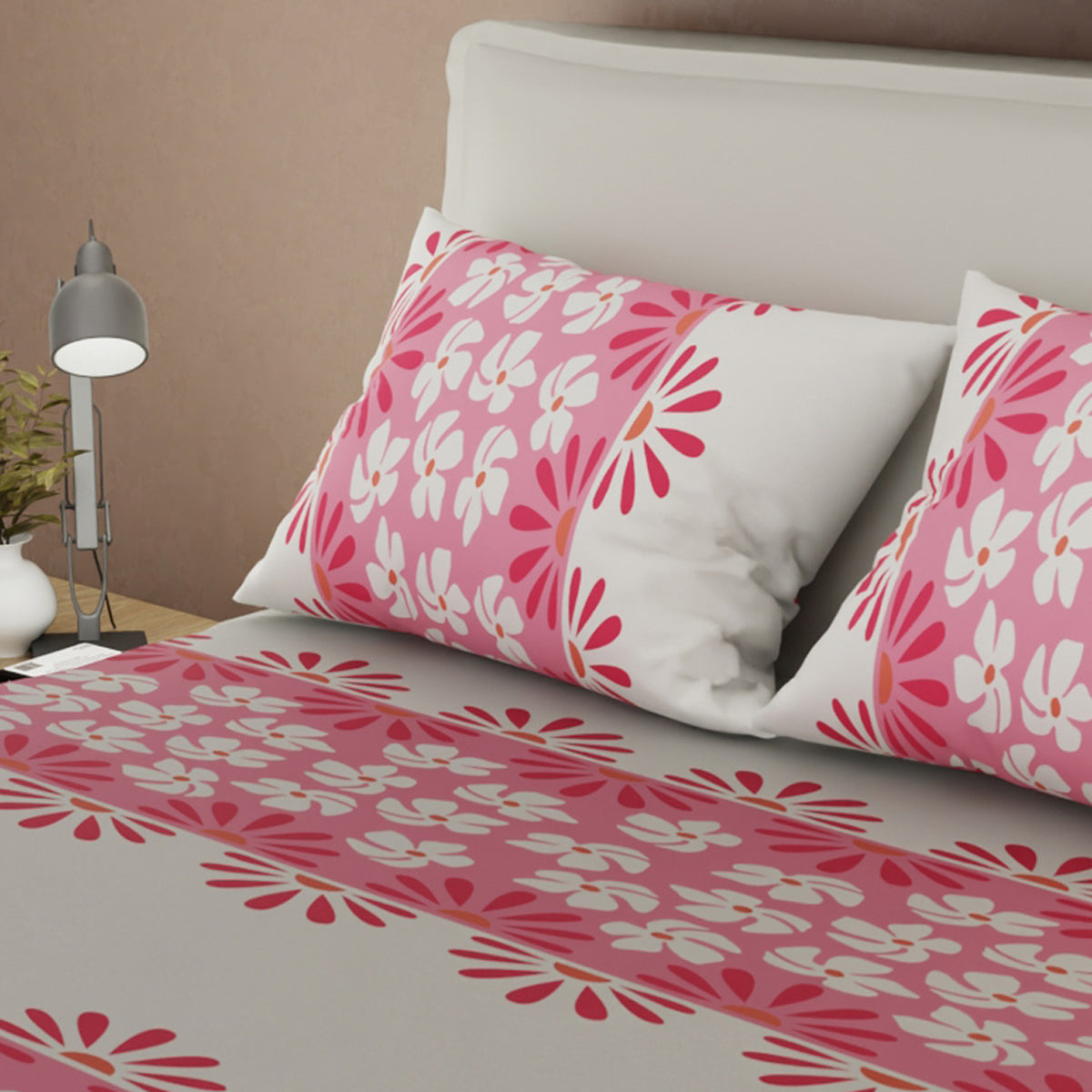 Sábana ajustable Spring Bright sencilla flores en microfibra 100x190 cm
