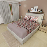 Sábana ajustable Coral Bloom para cama doble lila en microfibra 140x190 cm