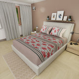 Sábana ajustable Forma Activa para cama doble palo de rosa en microfibra 140x190 cm estampada
