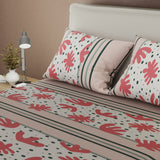 Sábana ajustable Forma Activa para cama doble palo de rosa en microfibra 140x190 cm estampada