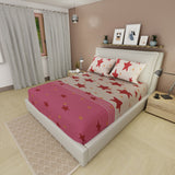 Sábana ajustable Berry Blush para cama doble rosa en microfibra 140x190 cm