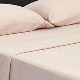 Sábana básica para cama doble crema en microfibra suavizada 140x190 cm con elástico
