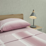 Sábana plana Equilibrio para cama doble vino en microfibra suavizada 140x190 cm