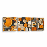 Lienzo Tríptico Cuadros Decorativos Esencia de Piedra Arte Orgánico 34x34cm cu