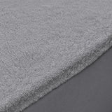 Protector de colchón para cama doble gris impermeable terry 140x190 cm