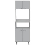Mueble Microondas Kitchen Blanco 54 cm con Cuatro Puertas y Un Entrepaño
