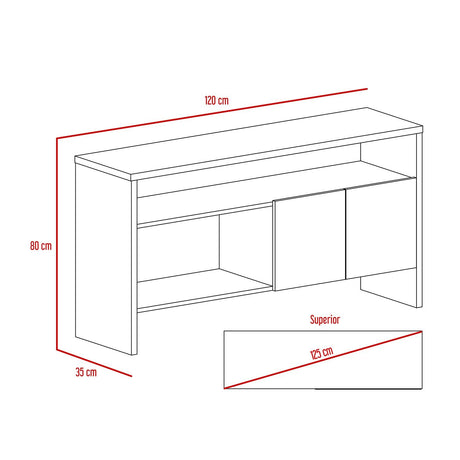 Arrimo Classic Caramelo 120x80cm con Tres Compartimientos y con Patas - Bifes | Bylmo