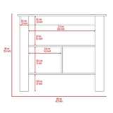 Mueble Auxiliar de Cocina Cala Plus Ceniza y Blanco 103x90cm con Dos Entrepaños y con Tres Comportamientos