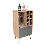 Bar Vassel Miel y Plomo 59.6x109.4cm con Dos Compartimientos con Tres Portacopas y con Ocho Portabotellas - Bares | Bylmo