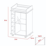 Bar Dukat Rovere 55x89cm con Seis Porta Botellas y con Rodachones - Bares | Bylmo