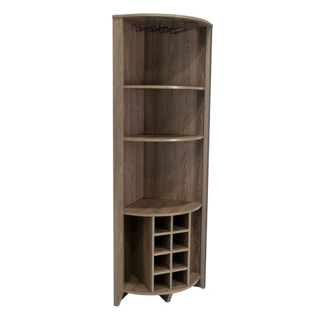 Bar Esquinero Esquinero Essential Coñac 49x181cm sin Cajones y con Diez Portabotellas - Bares | Bylmo