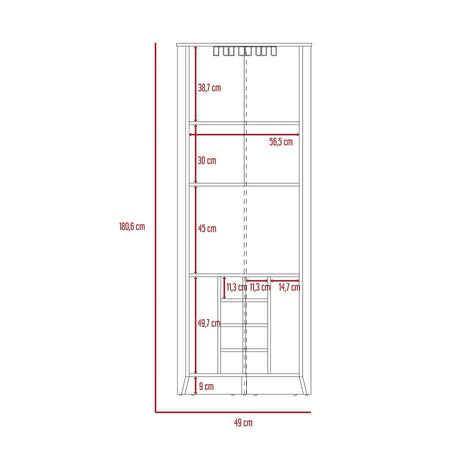Bar Esquinero Esquinero Essential Coñac 49x181cm sin Cajones y con Diez Portabotellas - Bares | Bylmo