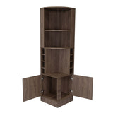 Bar Esquinero Esquinero Syrah Coñac 46.9x180.6cm con Un Cajón y con Ocho Portabotellas - Bares | Bylmo