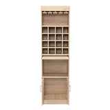 Bar Kava Rovere 51x180cm con Un Cajón y con Dieciséis Portabotellas - Bares | Bylmo