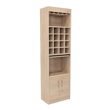 Bar Kava Rovere 51x180cm con Un Cajón y con Dieciséis Portabotellas - Bares | Bylmo