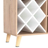 Bar Vithi Macadamia 120x73.6cm con Cinco Compartimientos y con Ocho Portabotellas - Bares | Bylmo