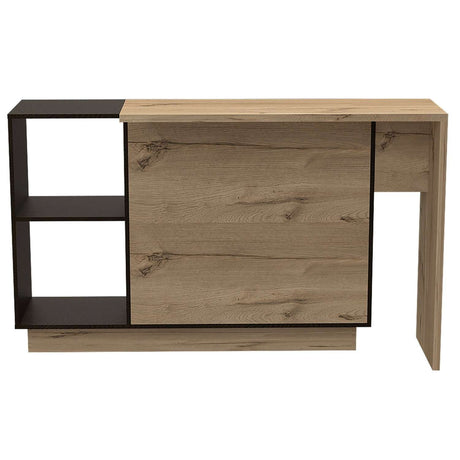 Barra de Cocina Sicilia Wengue y Duna 150x90cm con Dos Entrepaños y con Tres Comportamientos - Cocinas | Bylmo