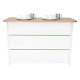 Barra de Cocina Blanco Blanco 120x90cm con Dos Entrepaños y con Dos Comportamientos - Muebles Organizadores | Bylmo