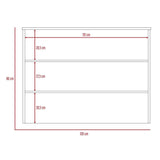 Barra de Cocina Fendi Blanco y Wengue 120x90cm con Dos Entrepaños y con Dos Comportamientos