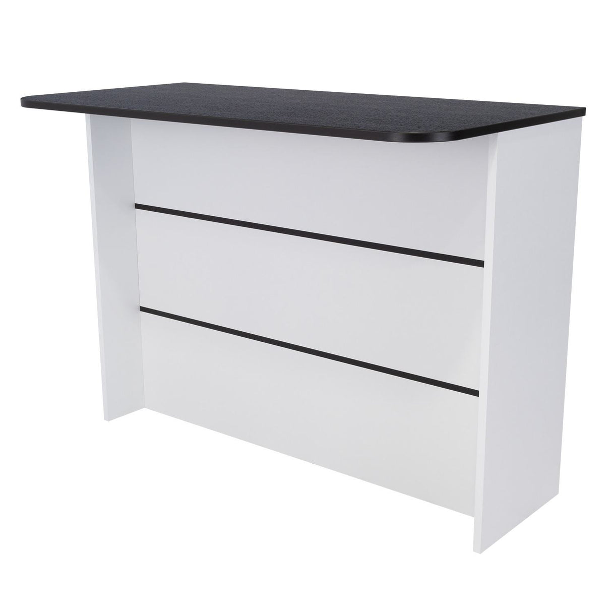 Barra de Cocina Fendi Blanco y Wengue 120x90cm con Dos Entrepaños y con Dos Comportamientos
