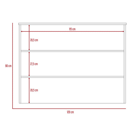 Mueble Auxiliar de Cocina Fendi Rovere y Blanco 120x90cm con Dos Entrepaños y Tres Compartimientos - Barras y Muebles Auxiliares | Bylmo