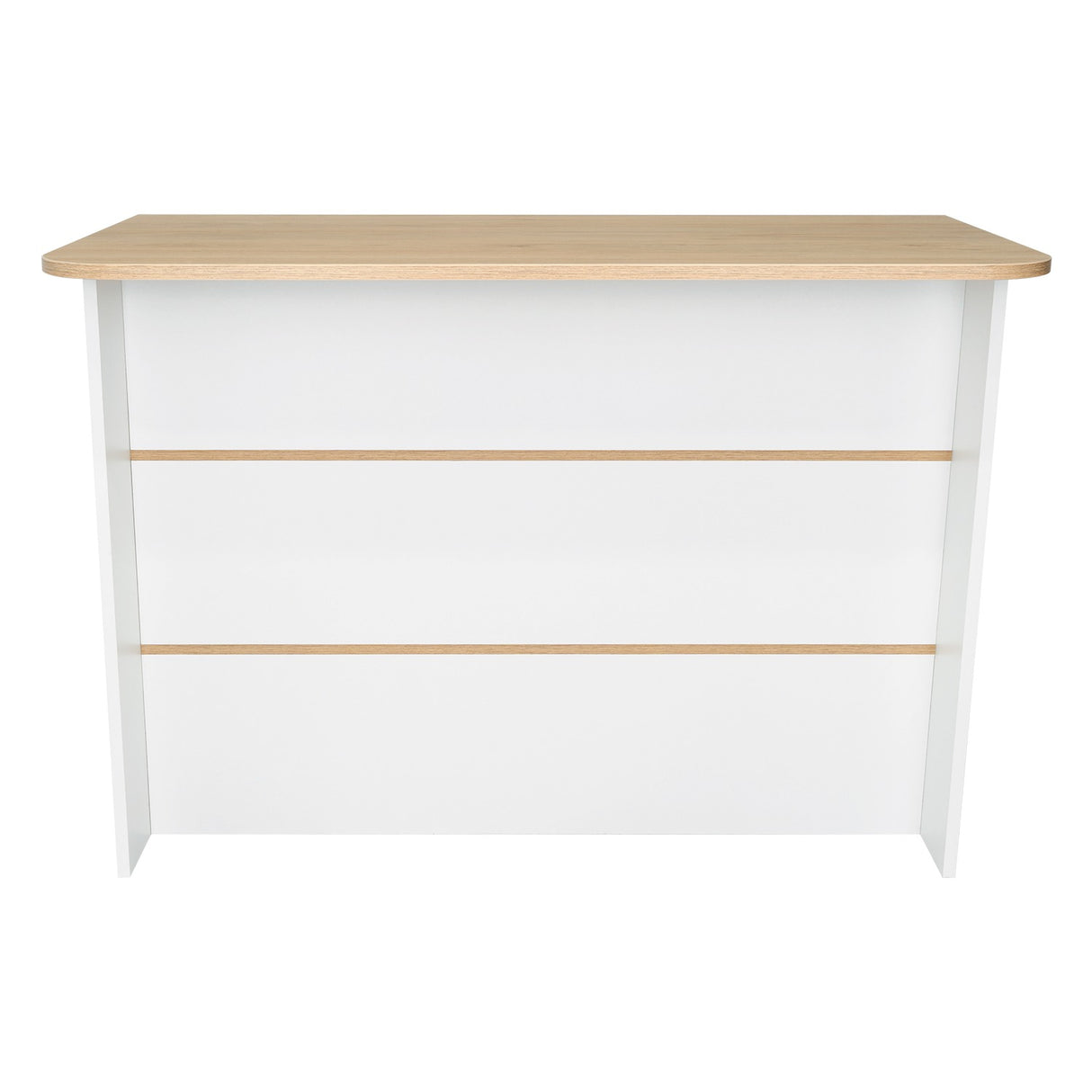 Mueble Auxiliar de Cocina Fendi Rovere y Blanco 120x90cm con Dos Entrepaños y Tres Compartimientos - Barras y Muebles Auxiliares | Bylmo