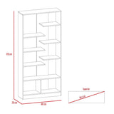 Biblioteca Classic Vedra Wengue y Caramelo 80x170cm con Dos Compartimientos - Bibliotecas | Bylmo
