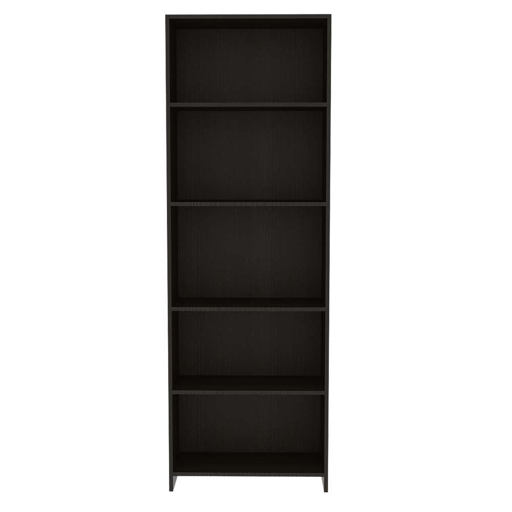 Biblioteca Lisa Wengue 62x180cm con Cinco Compartimientos