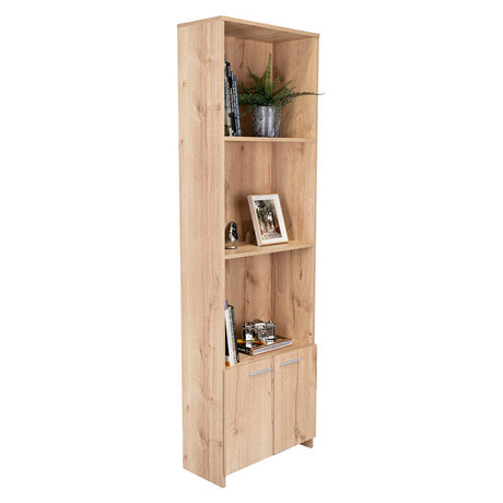 Biblioteca Lisa Easy Duna 55.1x181.5cm con Tres Compartimientos y con Un Cajón - Bibliotecas | Bylmo