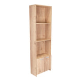 Biblioteca Lisa Easy Duna 55.1x181.5cm con Tres Compartimientos y con Un Cajón - Bibliotecas | Bylmo
