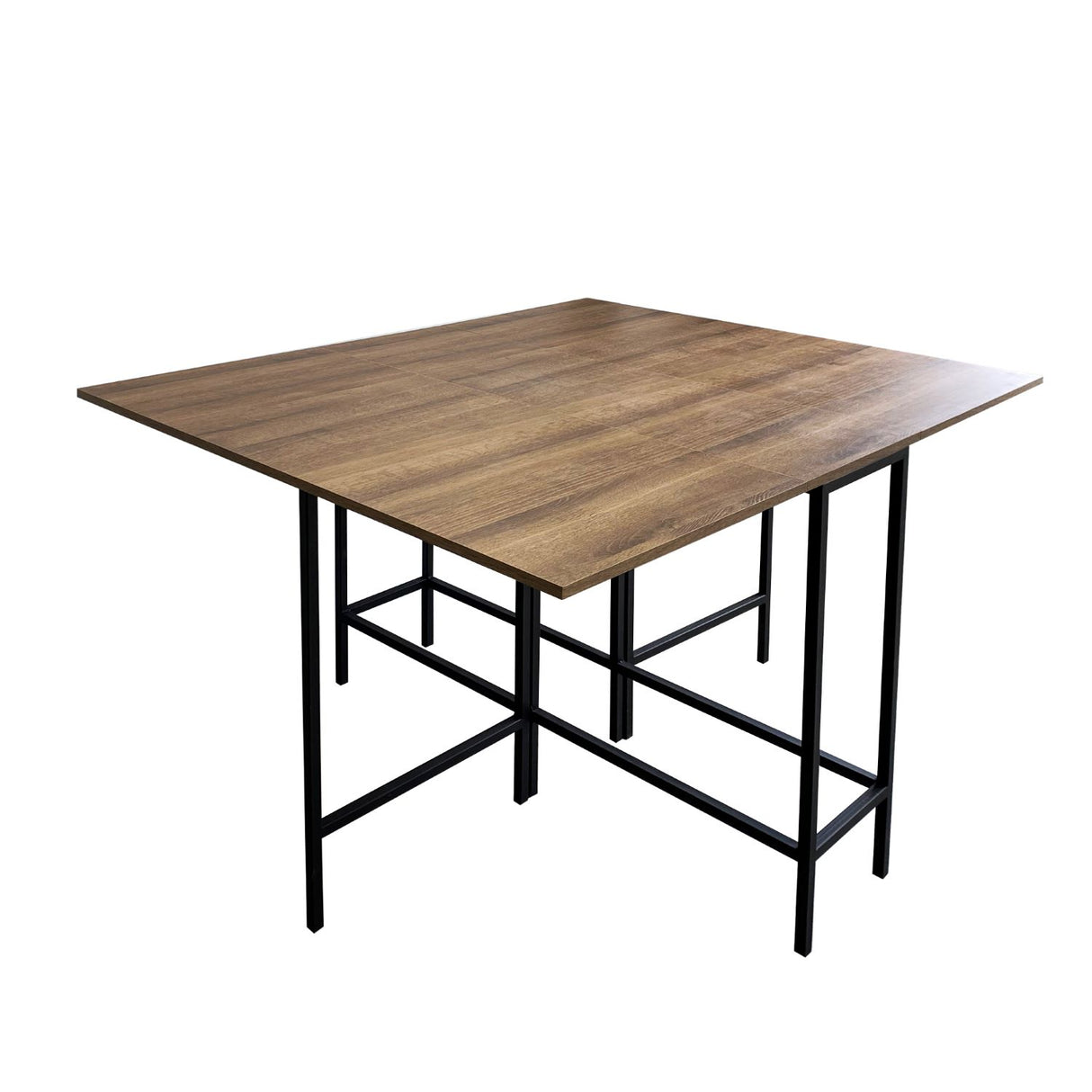 Combo Comedor Plegable y Sillas Pro Amareto y Negro 111 cm de Cuatro Puestos - Comedores | Bylmo
