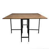 Combo Comedor Plegable y Sillas Pro Amareto y Negro 111 cm de Cuatro Puestos - Comedores | Bylmo