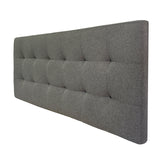 Combo Cabecero Room Gris Doble 140 cm Rectangular con Banqueta y 2 Mesas de Noche Cuadradas - Combos Habitacion | Bylmo
