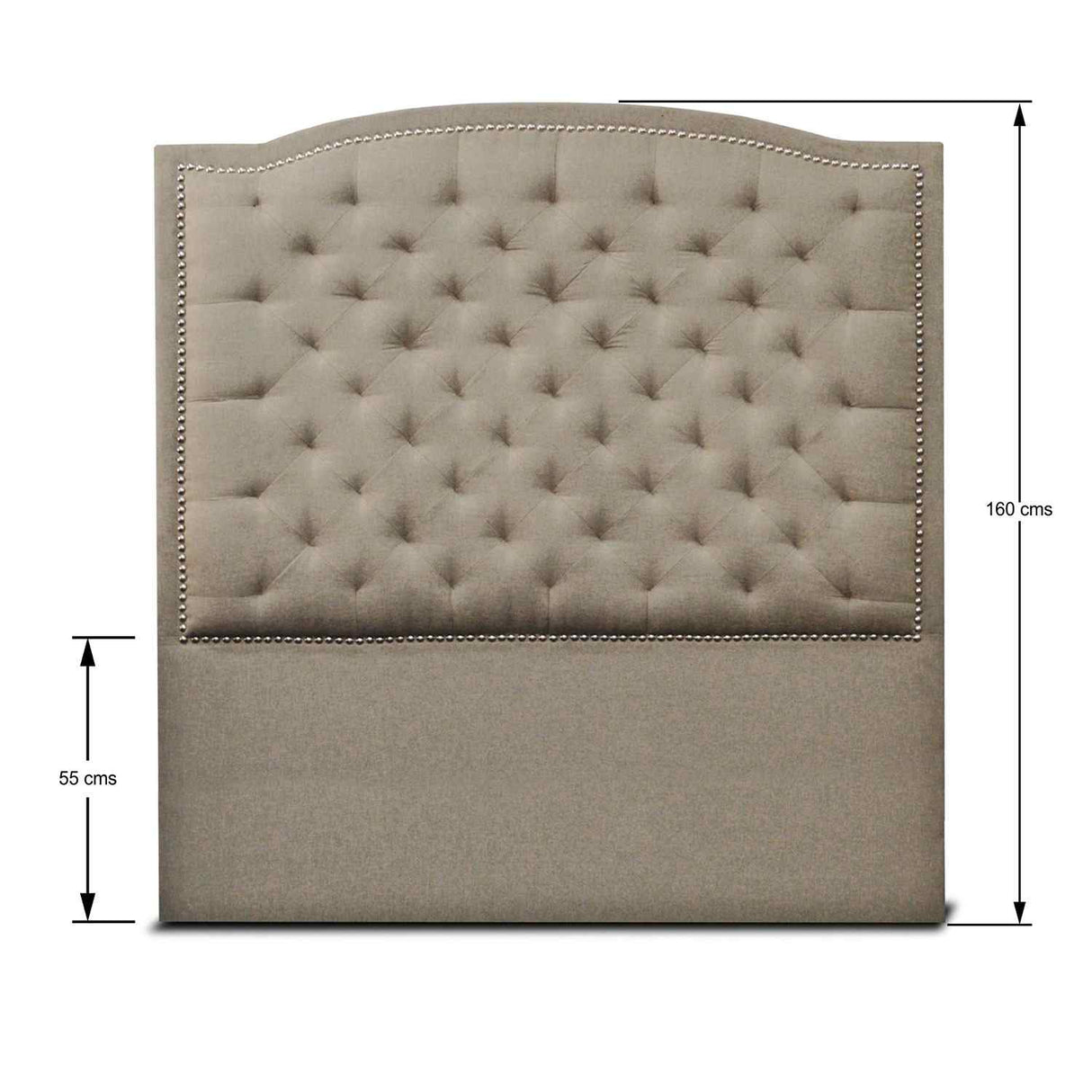 Cabecero Lawrence Camel 140x160cm Abullonado para Cama Doble