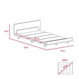 Cama Kaia Miel 120x52cm para Colchón Semidoble 120 X 190 Cm con Cabecero - Camas y Cabeceros | Bylmo