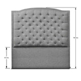 Base Cama Lawrence Gris 140x30cm para Colchón Doble 140 X 190 Cm con Cabecero