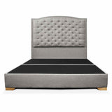 Base Cama Lawrence Gris 100x30cm para Colchón King 200 X 200 Cm con Cabecero