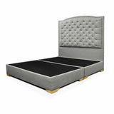 Base Cama Lawrence Gris 160x30cm para Colchón Queen 160 X 190 Cm con Cabecero