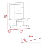 Centro de Entretenimiento Kalima Macadamia 150 cm con Dos Puertas - Muebles de TV | Bylmo