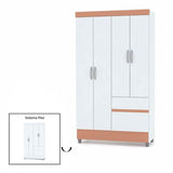 Closet Bonic Blanco y Salmón 102.6x181cm con 1 Cajones con 3 Entrepaños - Closets | Bylmo