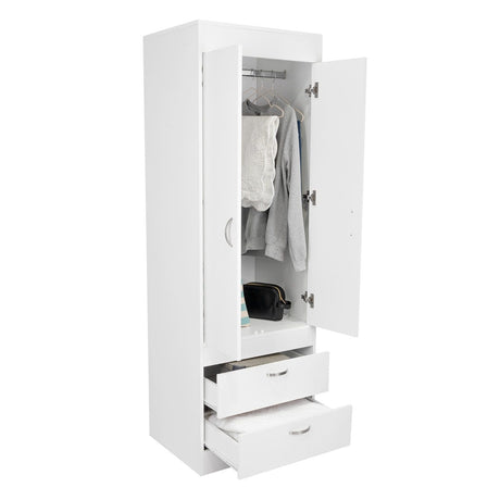Closet Lisboa Blanco 59x179cm con 2 Cajones sin Entrepaños - Closets | Bylmo