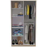 Closet Rovere y Blanco 100cm interior
