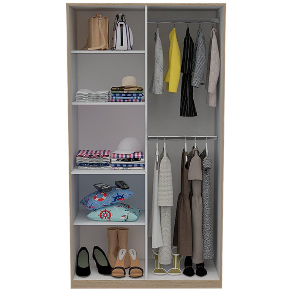 Closet Rovere y Blanco 100cm