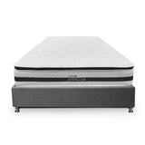 Combo Base Cama y Colchón DreamOn Antlia Gris Semidoble 120 cm Rectangular con Una Almohada