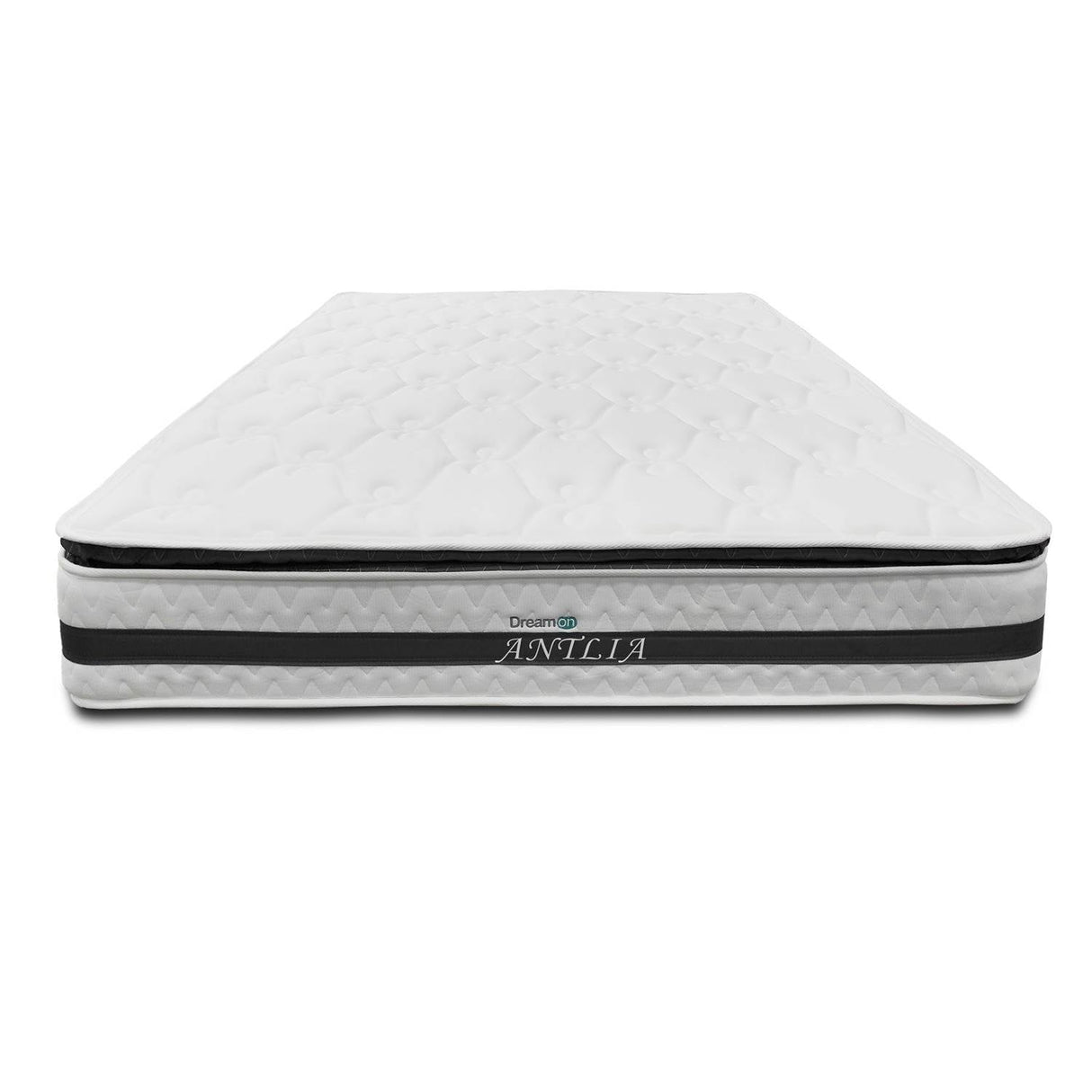 Combo Base Cama y Colchón DreamOn Antlia Gris Sencilla 100 cm Rectangular con Una Almohada