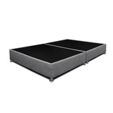 Combo Base Cama y Colchón DreamOn Hydrus Gris Queen 160 cm Rectangular con Dos Almohadas