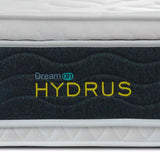 Combo Base Cama y Colchón DreamOn Hydrus Gris Queen 160 cm Rectangular con Dos Almohadas