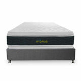 Combo Base Cama y Colchón DreamOn Hydrus Gris Semidoble 120 cm Rectangular con Una Almohada