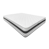 Combo Base Cama y Colchón DreamOn Pictor Gris Doble 140 cm Rectangular con Dos Almohadas